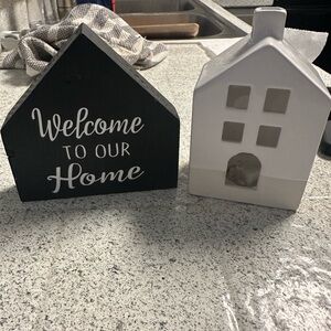 Decorative House Signs - Black and White